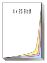 Rechnungsblock 4-fach, 25 Sätze, geleimt, A4, Erstblatt 60g